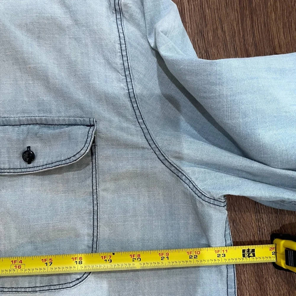 Levi’s Men’s Chambray Button Down Shirt Workwear‎ Anchor Cuff Buttons Size L
